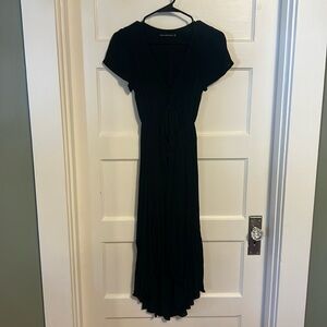 Tie front high low A&F dress with button detail